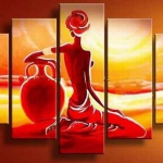 Wall-Hunging-Canvas-Modern-Oil-Painting-Abstract-Art-Impressionist-India-Woman-Craft-Living-Room-Picture-pt187